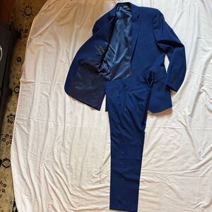 Saks Fifth Avenue Men's Royal Blue Two-Piece Suit